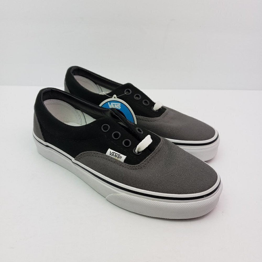NEW Vans Era Classic Womens Size 5 Pewter Black Lace Up Low Sneaker Shoes